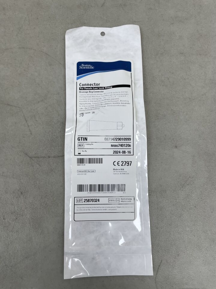 740120 - BOSTON SCIENTIFIC - Connector for Female Luer Lock Fitting, Drainage Bag, (EA) - ( Expiry Date: 2024-08-16 )