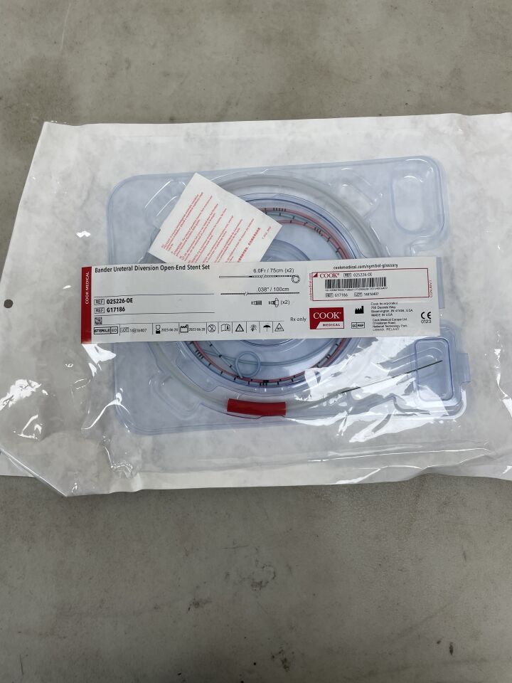 G17186 - COOK - Bander Ureteral Diversion Open-End Stent Set - Sof-Flex - 6Fr x 75cm, (EA) - ( Expiry Date: 2025-06-28 )