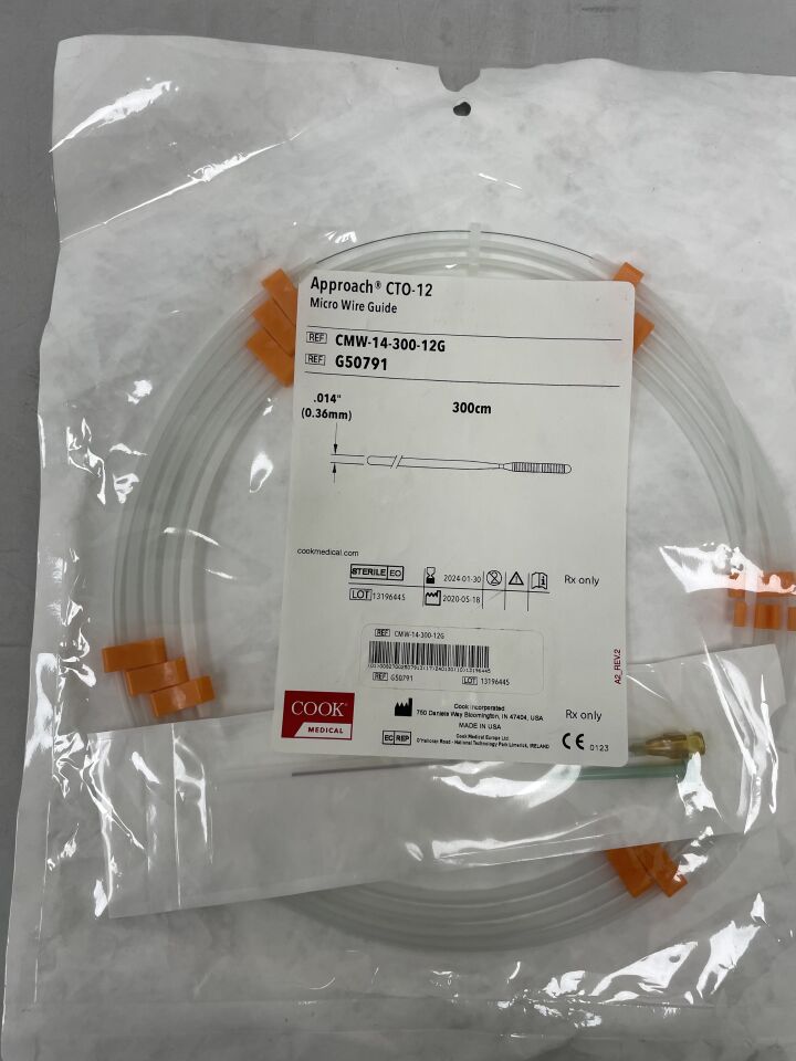 G50791 - COOK - Approach CTO Micro Wire Guide 0.014" x 300cm, 12g, (EA) - ( Expiry Date: 2025-02-19 )