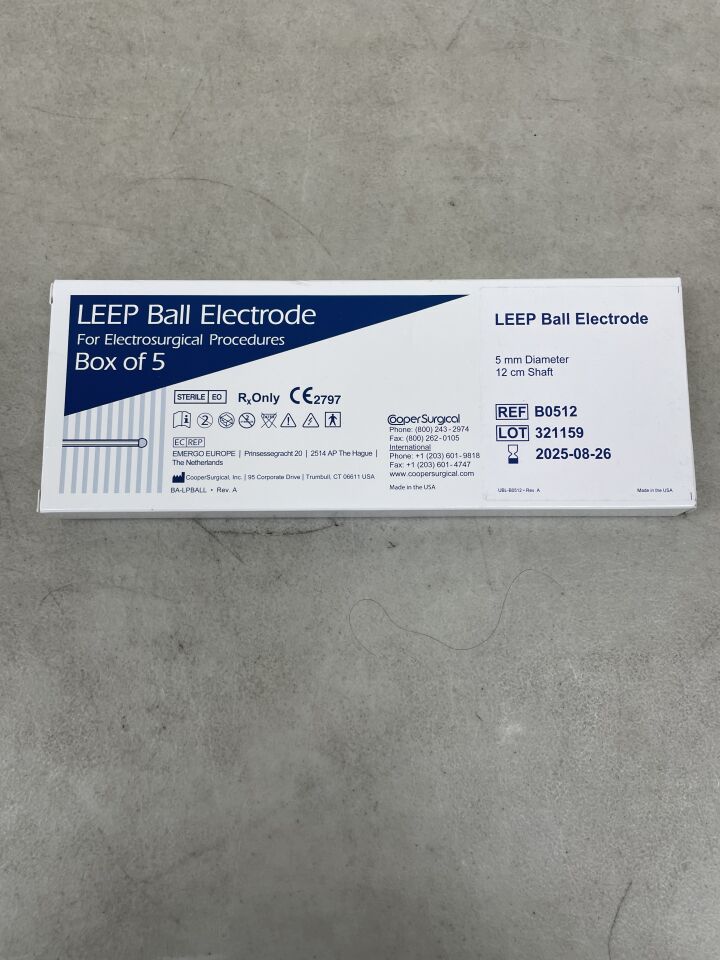 B0512 - COOPER SURGICAL - Ball LEEP Electrode, 5 mm dia., 12 cm Shaft Length, (BX/5) - ( Expiry Date: 2025-08-26 )