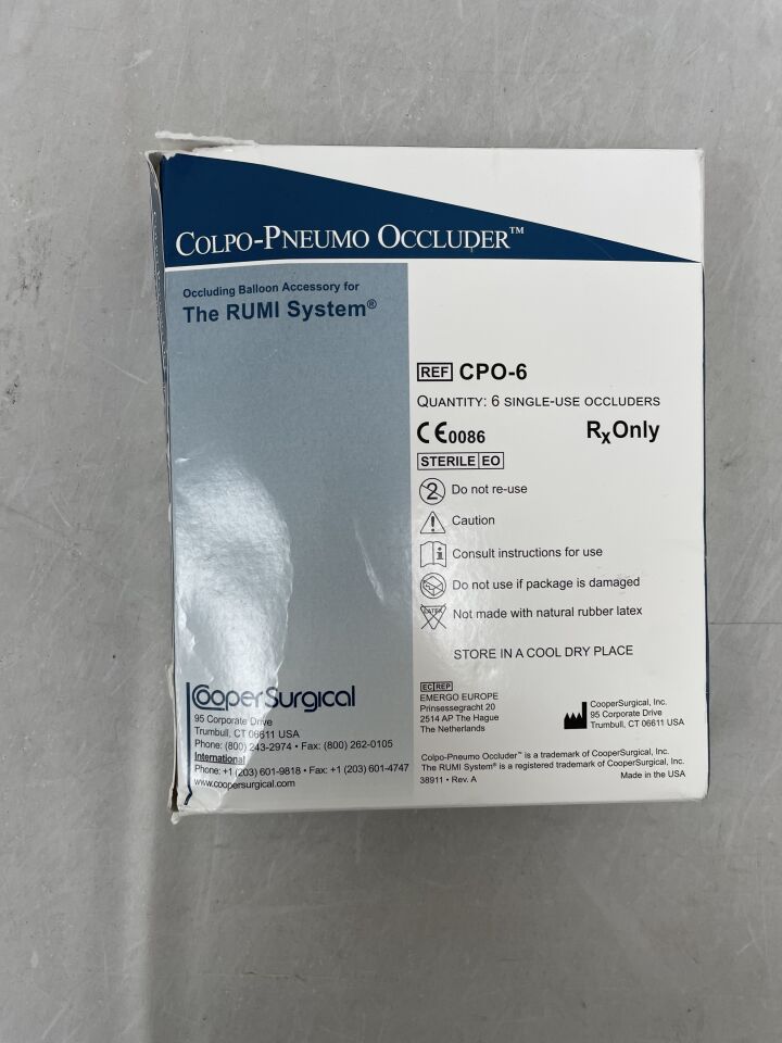 CPO-6 - COOPER SURGICAL - Colpo-Pneumo Occluder, Occluding Balloon Accessory for RUMI, (BX/6) - ( Expiry Date: 2025-06-01 )