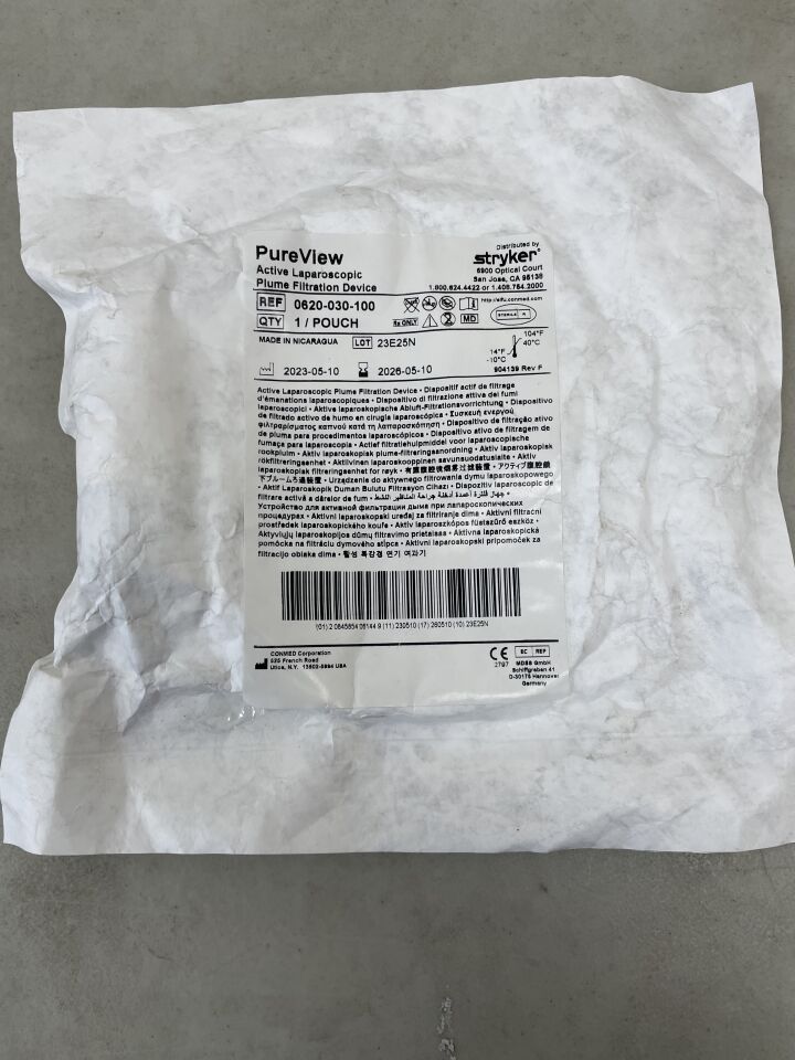 0620-030-100 - CONMED - PureView Active Laparoscopic Plume Filtration Device, (EA) - ( Expiry Date: 2026-05-10 )