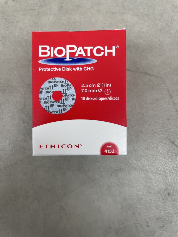 4152 - ETHICON - BioPatch Protective Disk with CHG, 13 to 20 Fr Size, (BX/10) - ( Expiry Date: 2025-12-31 )