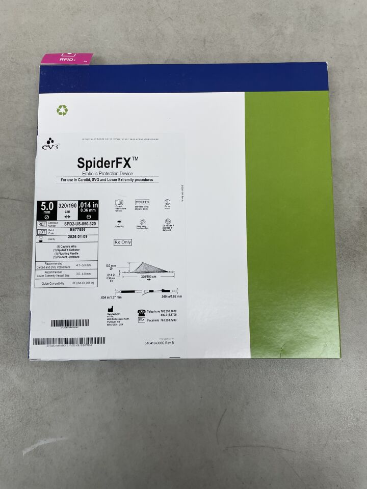SPD2-US-050-320 - EV3 - SpiderFX Embolic Protection Device, 5 mm Filter Size, (BX/1) - ( Expiry Date: 2026-01-09 )