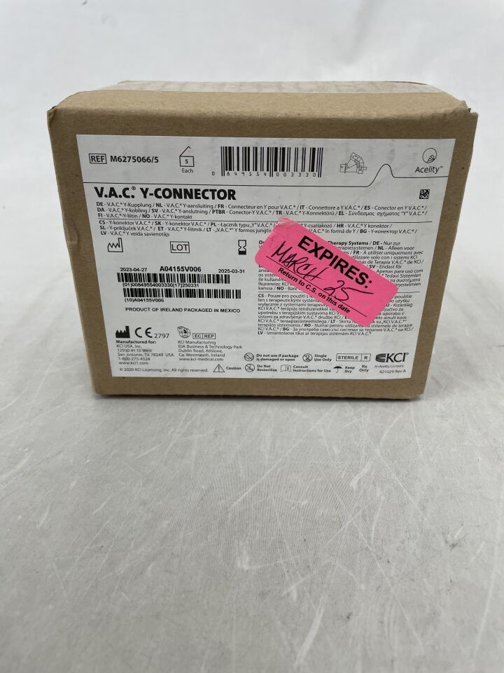 M6275066 - KCI - V.A.C. Y-Connector , (BX/10) - ( Expiry Date: 2025-10-31 )