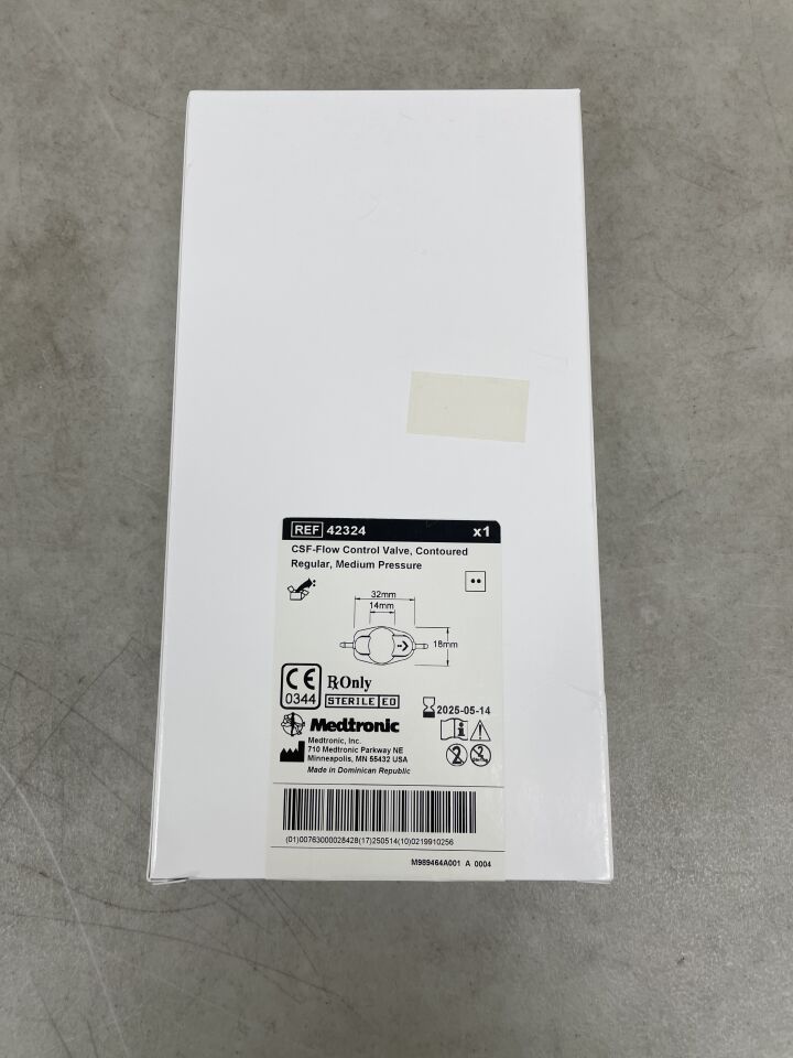 42324 - MEDTRONIC - CSF-Flow Control Valve, Contoured Regular, Medium Pressure, (BX/1) - ( Expiry Date: 2025-08-13 )