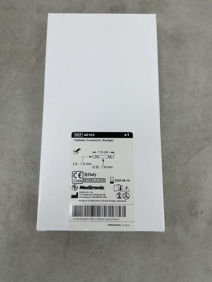 45103 - MEDTRONIC - Catheter Connector, Straight, (BX/1) - ( Expiry Date: 2025-08-16 )