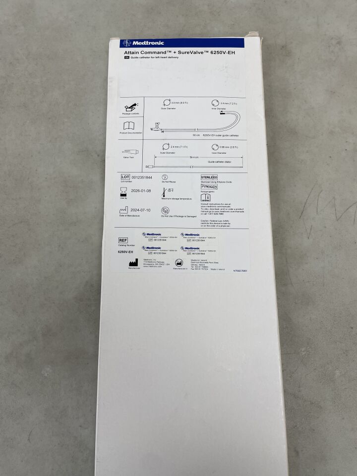 6250V-EH - MEDTRONIC - Attain Command + SureValve Guide Catheter for Left-Heart Delivery, (BX/1) - ( Expiry Date: 2026-01-08 )