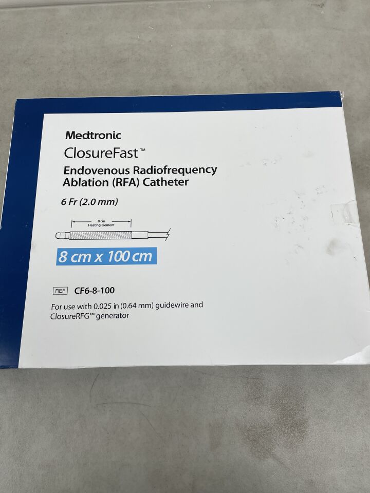 CF6-8-100 - MEDTRONIC - ClosureFast Endovenous Radiofrequency Ablation (RFA) Catheter - 6Fr x 8cm x 100cm, (BX/1) - ( Expiry Date: 2025-08-31 )