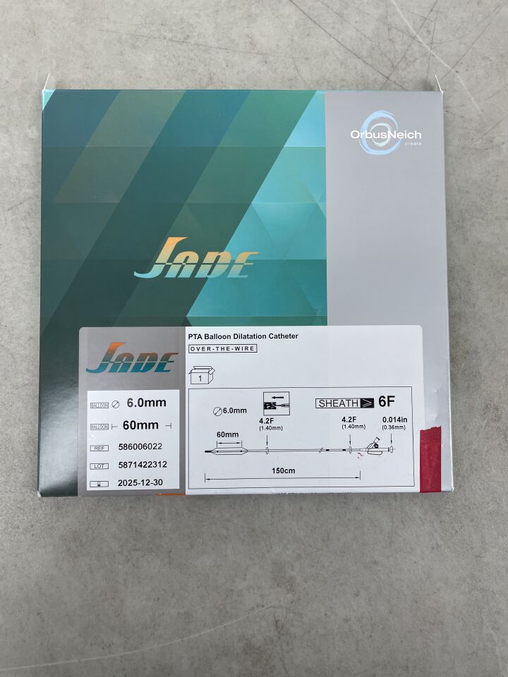 586006022 - ORBUSNEICH - Jade 014 PTA Balloon Dilatation Catheter 6.0mm x 60mm, 150cm, (BX/1) - ( Expiry Date: 2025-12-30 )