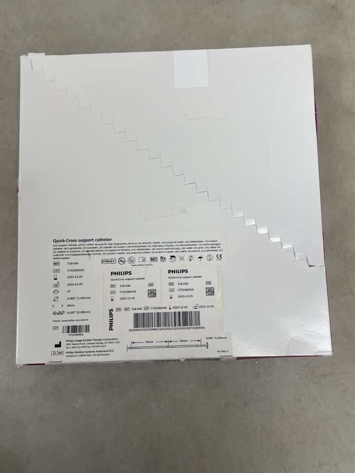 518-036 - PHILIPS - Quick-Cross Support Catheter, 90cm working length, 1.6mm OD, 1.04mm Tip Profile, (BX/5) - ( Expiry Date: 2025-12-05 )