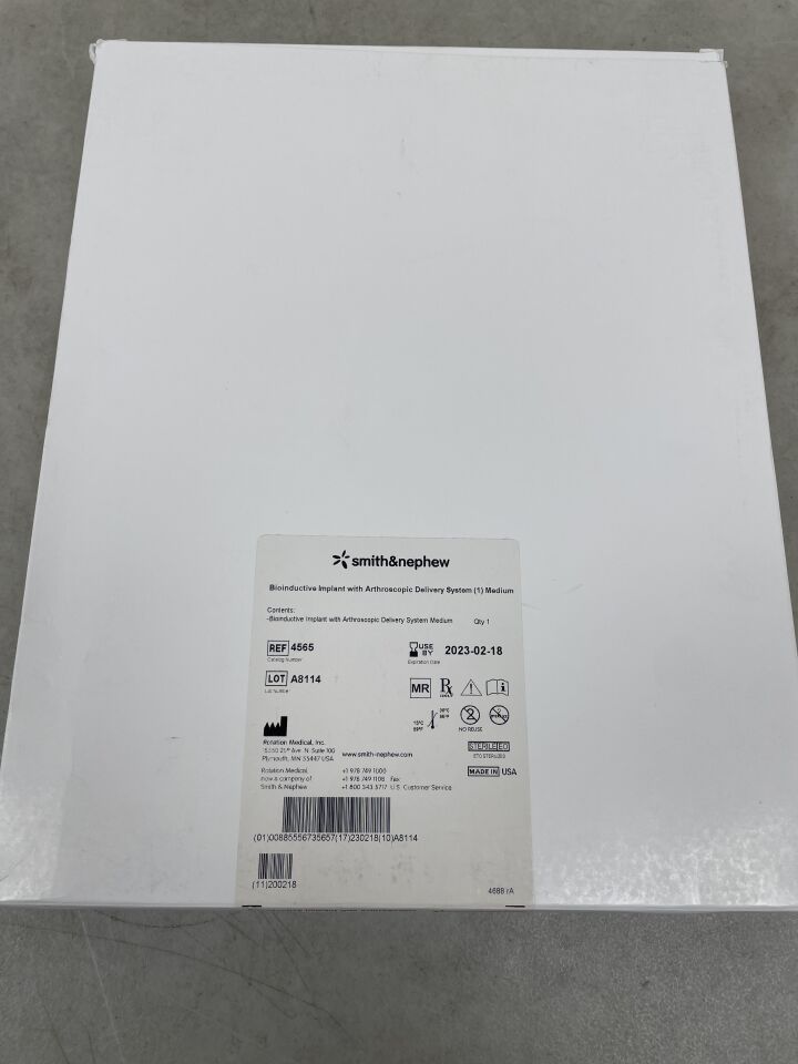 4565 - SMITH & NEPHEW - Bioinductive Implant w/Arthroscopic Delivery System, Medium, (BX/1) - ( Expiry Date: 2025-09-30 )