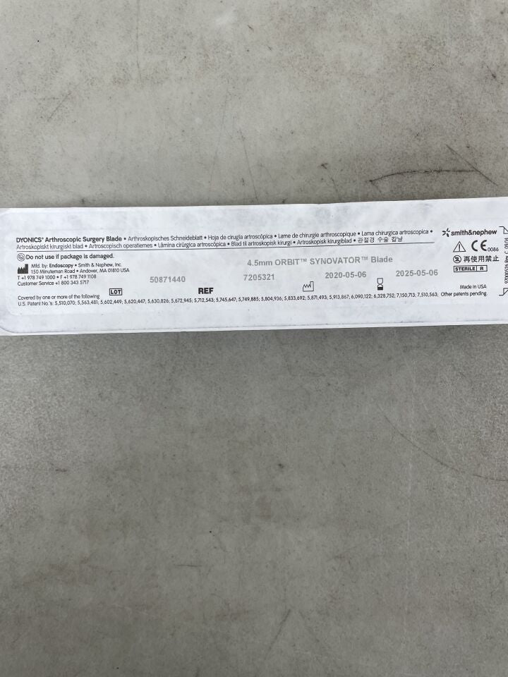 7205321 - SMITH & NEPHEW - Dyonics Orbit Curved Blade, 4.5 mm, (EA) - ( Expiry Date: 2025-11-01 )