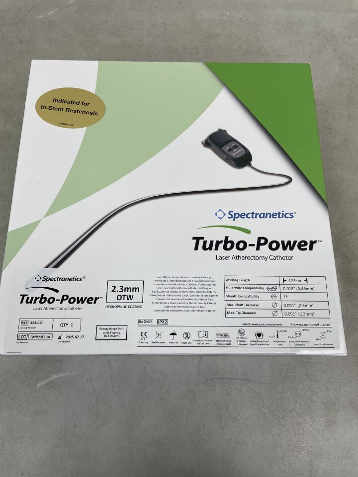 423-050 - SPECTRANETICS - 2.3mm otw turbo-power laser atherectomy catheter, 125cm, (BX/1) - ( Expiry Date: 2025-07-17 )