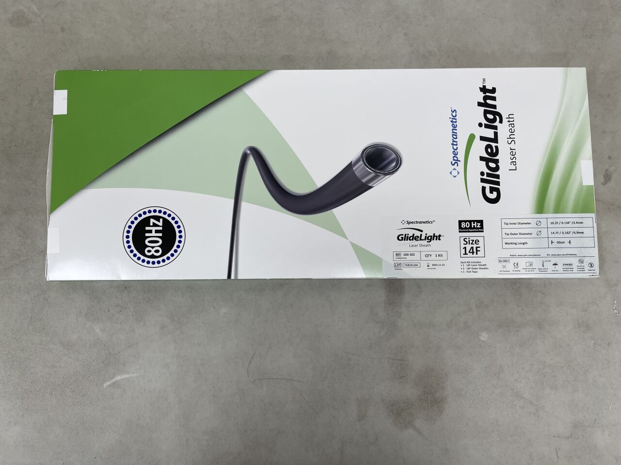 500-302 - SPECTRANETICS - GlideLight Laser Sheath, 14 Fr x 50 cm Working Length, (BX/1) - ( Expiry Date: 2025-11-21 )