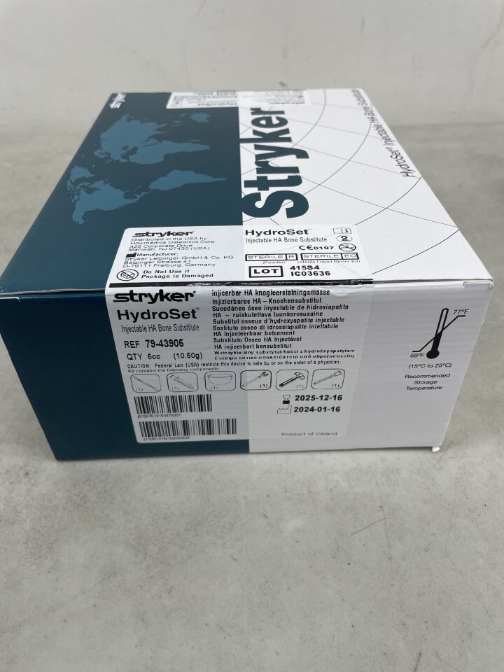 79-43905 - STRYKER - HydroSet Injectable Bone Cement, 5 cc, (BX/1) - ( Expiry Date: 2025-12-16 )