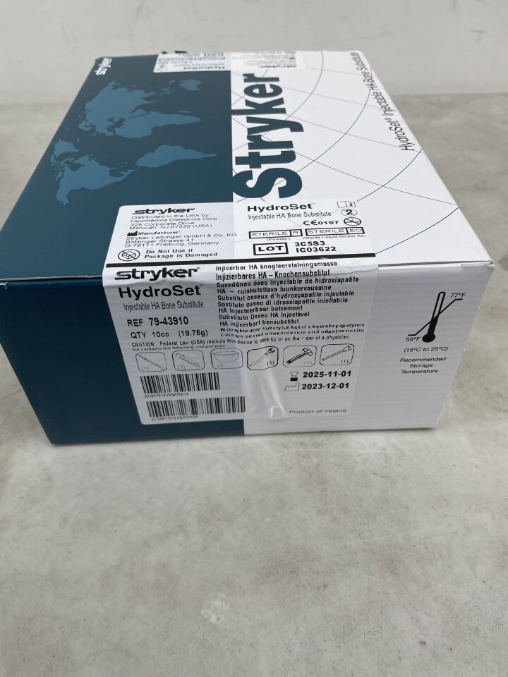 79-43910 - STRYKER - HydroSet Injectable Bone Cement, 10 cc, (BX/1) - ( Expiry Date: 2025-11-01 )