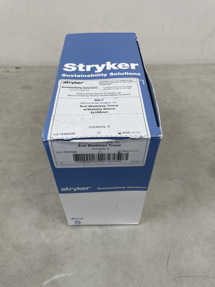 B5LTREP - STRYKER - ETHICON Endopath XCEL Bladeless Trocar with Stability Sleeve, 5mm, (BX/6) - ( Expiry Date: 2025-11-17 )