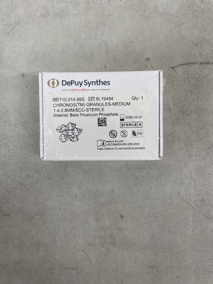 710.014.99S - SYNTHES - chronos granules-medium 1.4-2.8mm/5cc, (BX/1) - ( Expiry Date: 2025-03-31 )