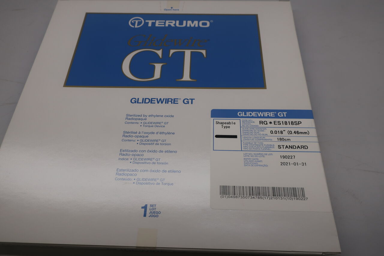 RG*ES1818SP - TERUMO - Glidewire GT - STANDARD - Shapeable Type - .018" x 180cm
, () - ( Expiry Date: 2025-12-31 )