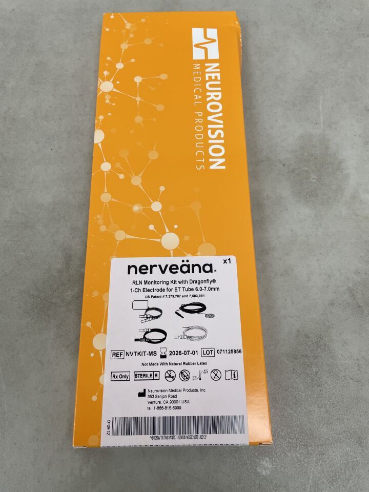 NVTKIT-MS - NEUROVISION - Neurovision Nerveana RLN Monitoring Kit w/Dragonfly Electrode for ET Tube 6-7mm, (BX/1) - ( Expiry Date: 2026-07-01 )