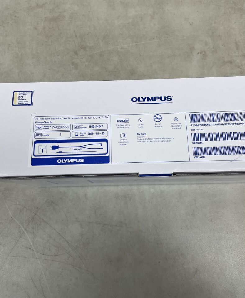 WA22655S - OLYMPUS - PlasmaNeedle HF-Resection Electrode w/Cable, Angled 24F, 12-30 Degree, (BX/5) - ( Expiry Date: 2029-01-23 )