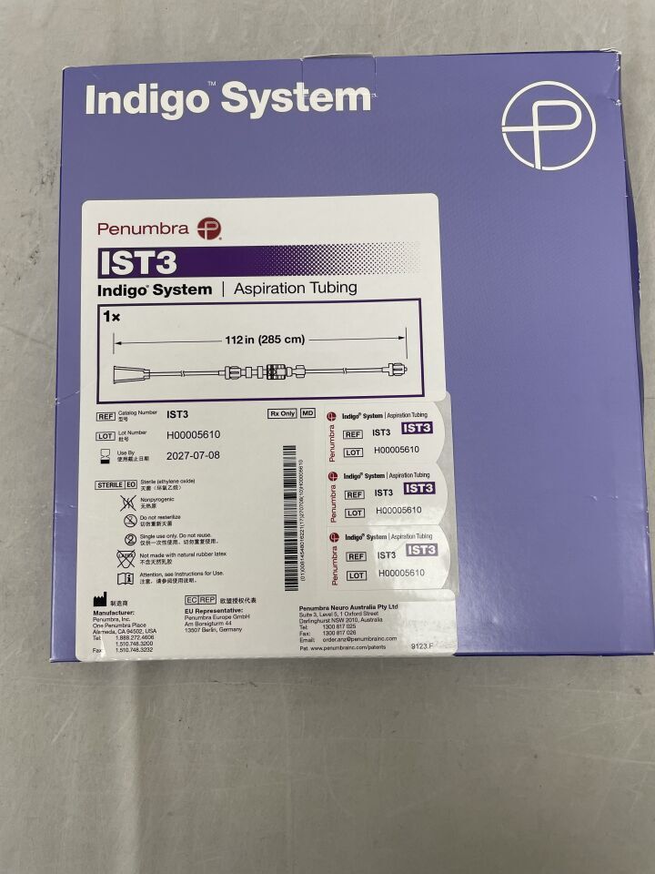 IST3 - PENUMBRA - Indigo Aspiration Tubing, 112", (BX/1) - ( Expiry Date: 2027-07-08 )