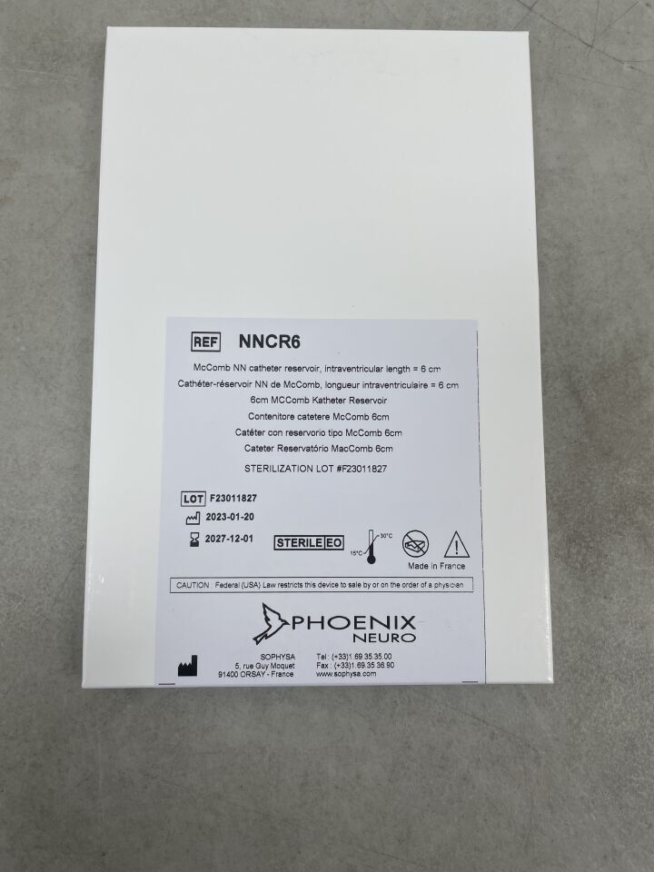 NNCR6 - PHOENIX NEURO - Ventricular Catheter w/Reservoir, Pediatric, Right Angle, 6cm, (BX/1) - ( Expiry Date: 2027-12-01 )