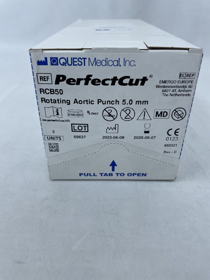 RCB50 - QUEST MEDICAL - PerfectCut Rotating Aortic Punch 5.0mm, (BX/6) - ( Expiry Date: 2026-06-07 )