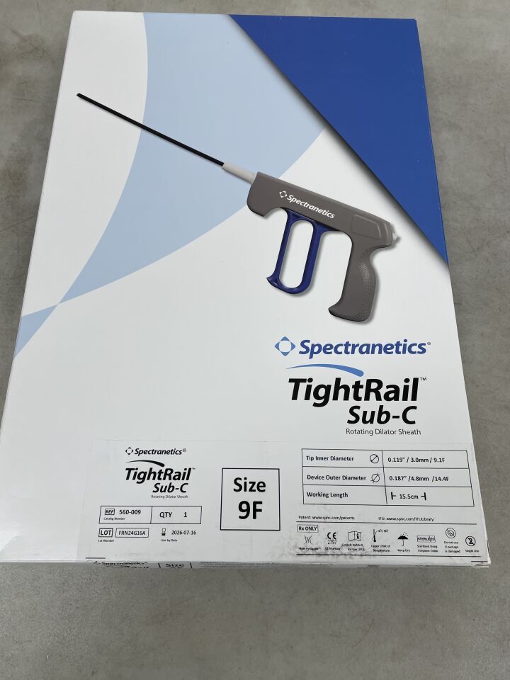560-009 - SPECTRANETICS - TightRail Sub-C 9F Rotating Dilator Sheath, (BX/1) - ( Expiry Date: 2026-07-16 )