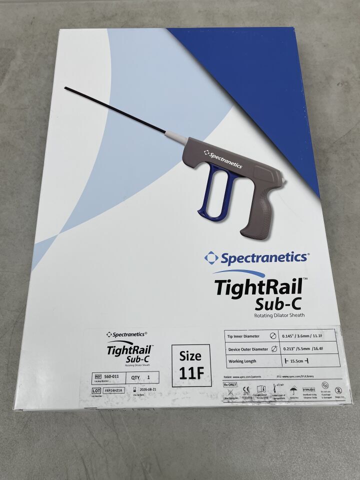 560-011 - SPECTRANETICS - TightRail Sub-C Rotating Dilator Sheath, 11.1 ID x 16.4 Fr OD, (BX/1) - ( Expiry Date: 2026-08-21 )