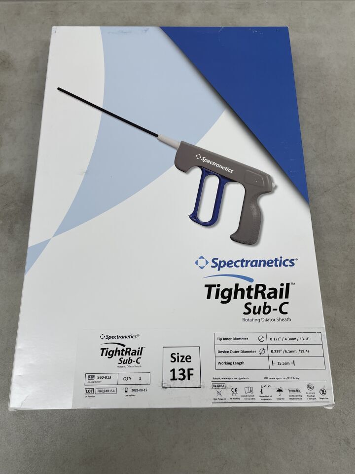 560-013 - SPECTRANETICS - TightRail Sub-C Mechanical Rotating Dilator Sheath, 13 Fr Size, 47.5 cm Working Length, (BX/1) - ( Expiry Date: 2026-08-15 )