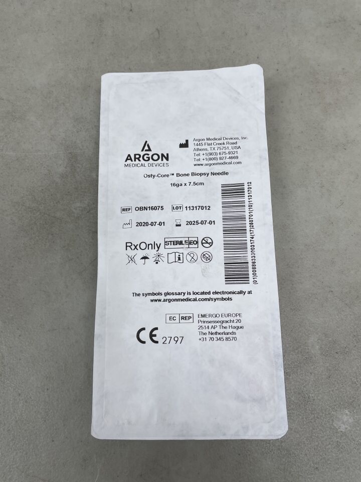 OBN16075 - ARGON MEDICAL - Osty-Core Bone Biopsy Needle, 16G x 7.5cm, (EA) - ( Expiry Date: 2025-12-20 )