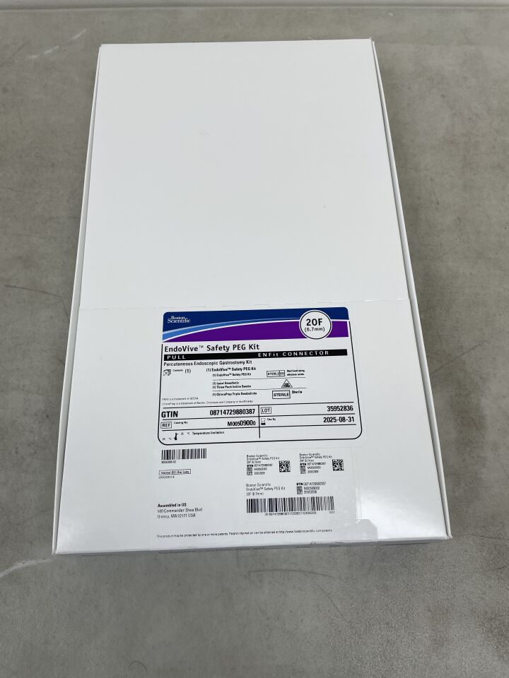 0900 - BOSTON SCIENTIFIC - EndoVive Safety Percutaneous Endoscopic Gastrostomy Kit, 20F, Pull, ENFit Connector, () - ( Expiry Date: 2025-10-31 )