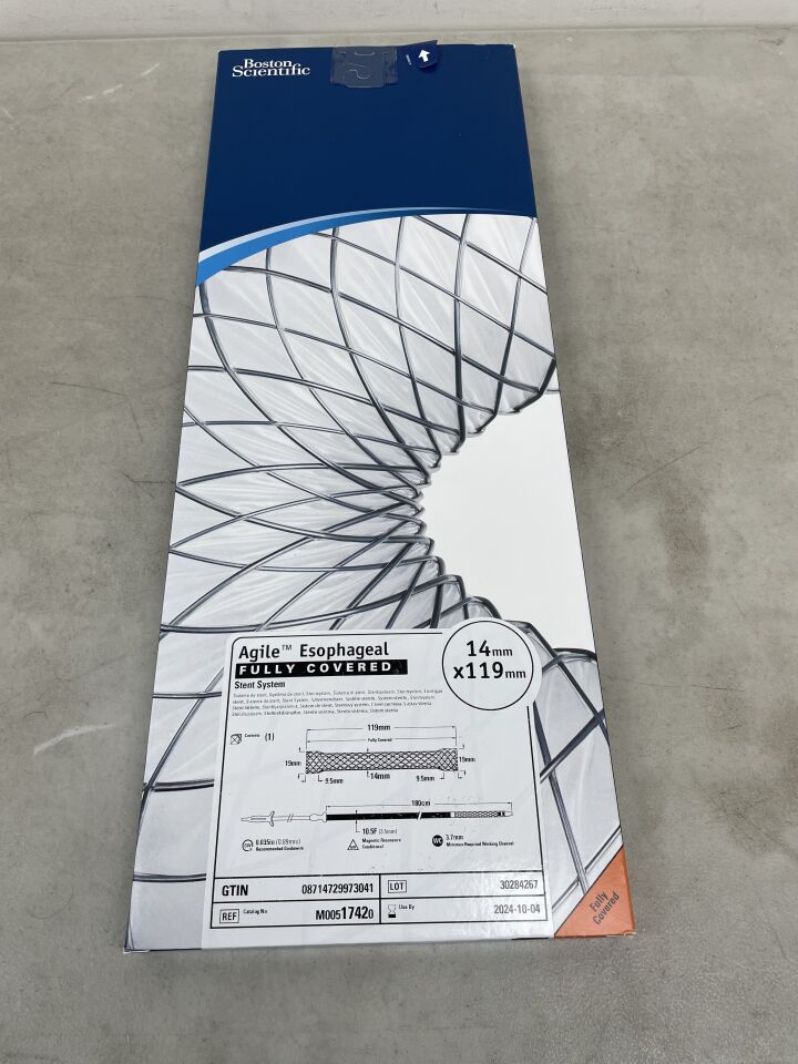1742 - BOSTON SCIENTIFIC - Agile Esophageal Fully Covered Stent System - 14mm x 119mm, (BX/1) - ( Expiry Date: 2025-10-31 )