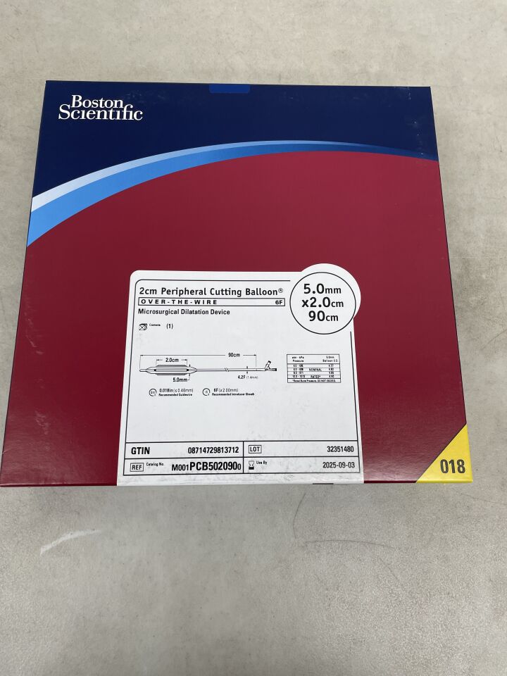 PCB502090 - BOSTON SCIENTIFIC - Peripheral Cutting Balloon Microsurgical Dilatation Device - OTW - 5.0mm x 2.0cm x 90cm, (BX/1) - ( Expiry Date: 2025-11-17 )