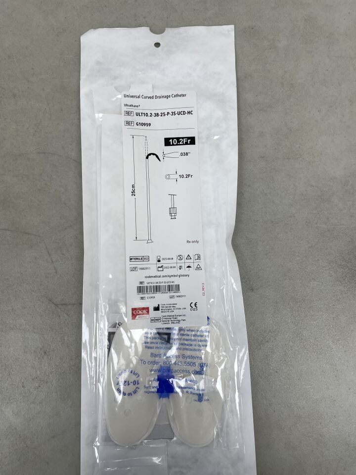 G10959 - COOK - Universal Ultrathane Curved Drainage Catheter, 10.2Fr, (EA) - ( Expiry Date: 2026-01-04 )