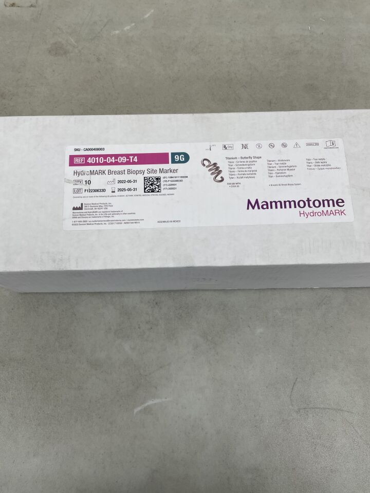 4010-04-09-T4 - DEVICOR MEDICAL - Mammotome HydroMark Ti Biopsy Site Marker, Titanium Shape 4, (BX/10) - ( Expiry Date: 2025-11-30 )