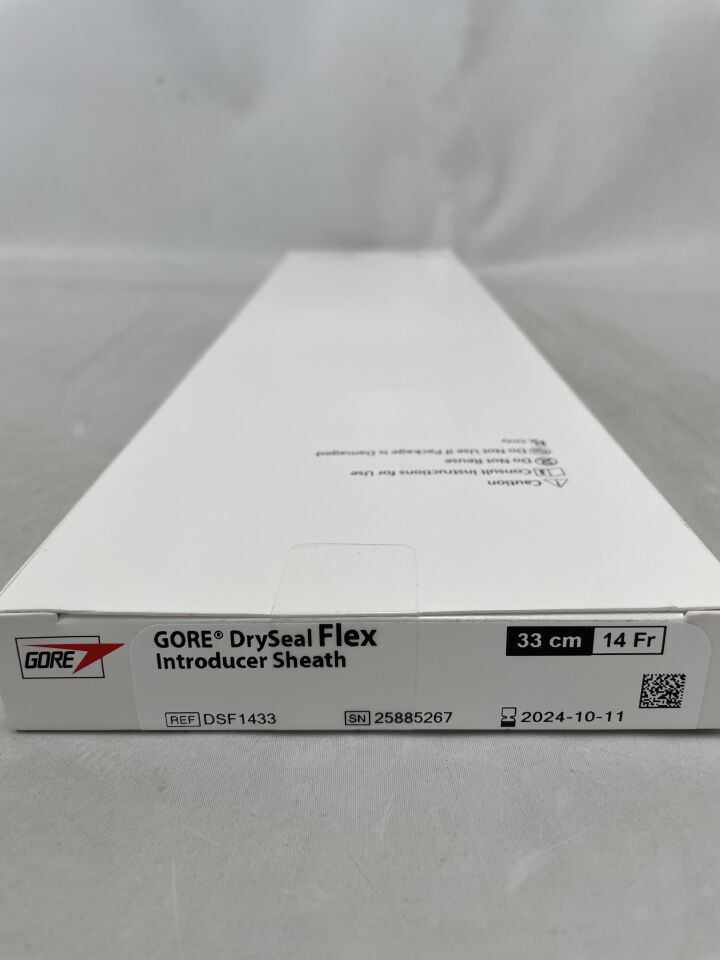 DSF1433 - GORE - DrySeal Flex Sheath with Hydrophilic Coating: 14F x 33cm, (BX/1) - ( Expiry Date: 2025-08-03 )