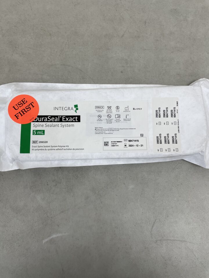 206520 - INTEGRA - DuraSeal Exact Spine Sealant System 5ml, (EA) - ( Expiry Date: 2025-09-09 )