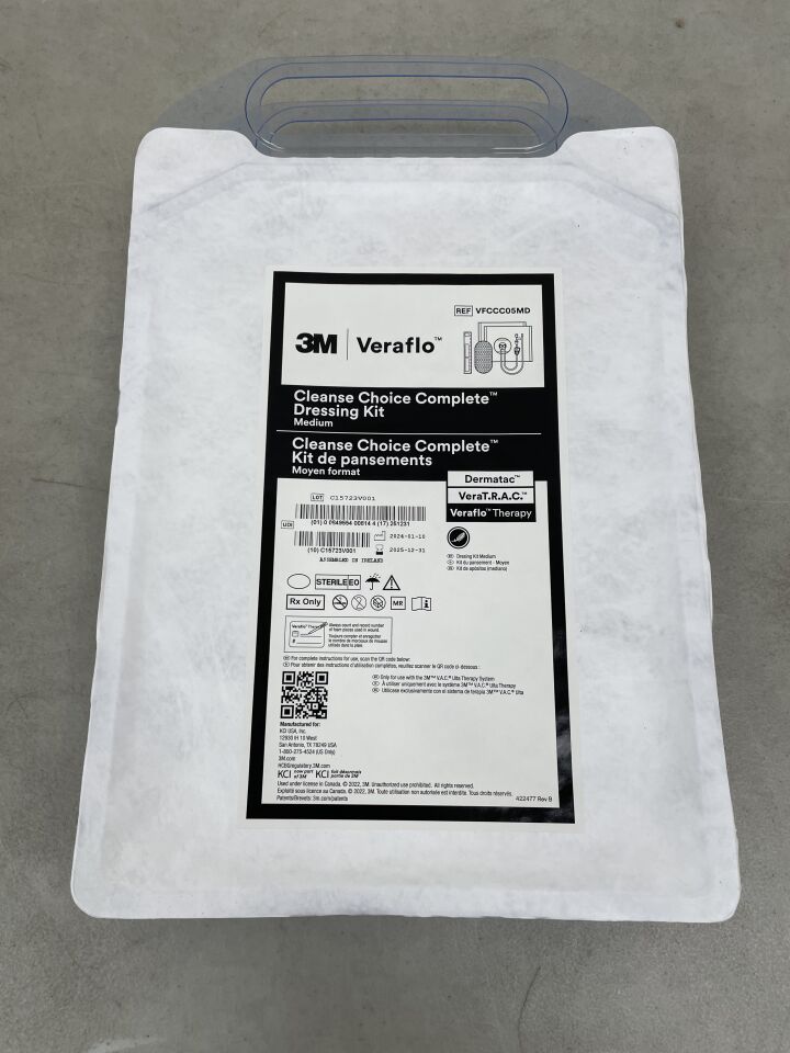 VFCCC05MD - KCI - 3M VeraFlo Cleanse Choice Complete Dressing Kit, Medium, (EA) - ( Expiry Date: 2025-06-01 )