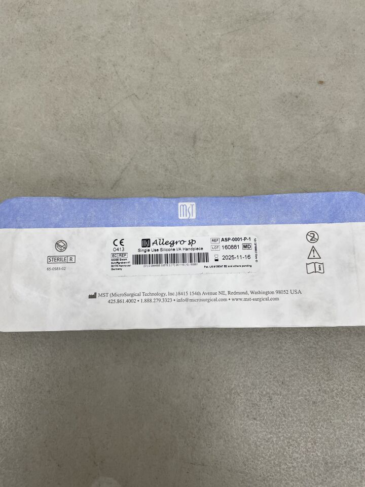 ASP-0001-P - MST - Allegro SP Silicone I/A Handpiece, (EA) - ( Expiry Date: 2025-06-30 )