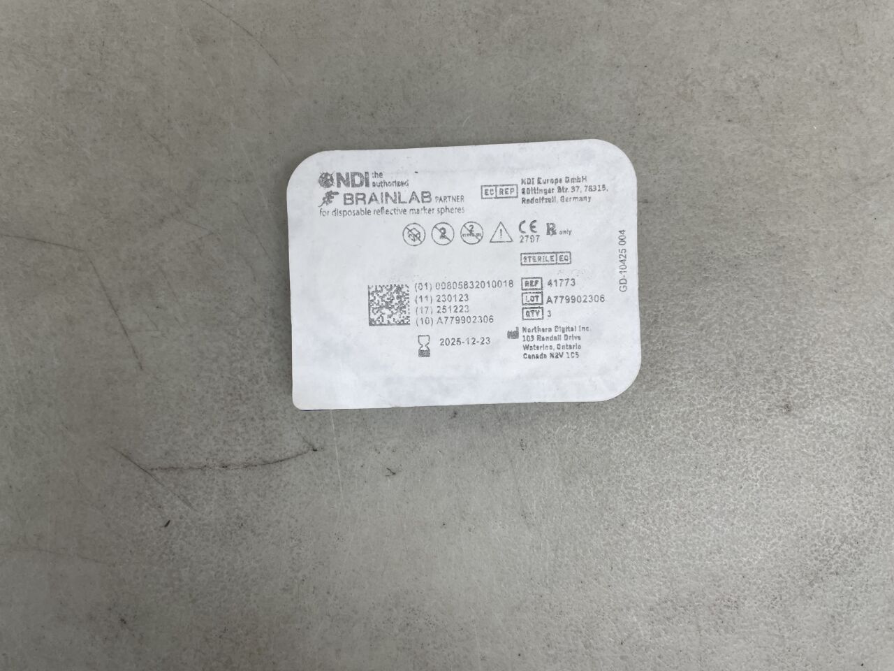 41773 - NDI - Disposable Reflective Marker Spheres (3 per Pack), (EA) - ( Expiry Date: 2026-02-28 )