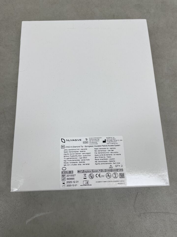 2010027 - NUVASIVE - I-PAS III Diamond Tip - Springless Insulated Pedical Access System, (BX/2) - ( Expiry Date: 2026-03-31 )