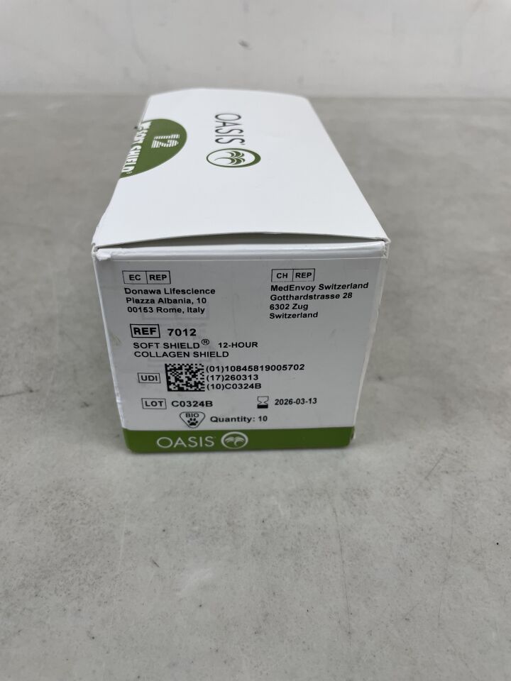 7012 - OASIS - Soft Shield Collagen Corneal Shield 12-Hour, (BX/10) - ( Expiry Date: 2026-02-28 )