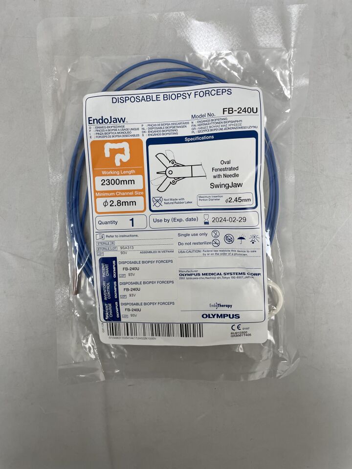 FB-240U - OLYMPUS - Disposable Swing Jaw 2.45MM, (EA) - ( Expiry Date: 2025-10-20 )