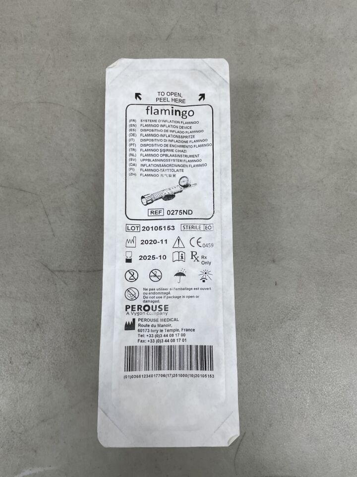 0275ND - PEROUSE MEDICAL - Flamingo Inflation Device, (EA) - ( Expiry Date: 2025-09-30 )