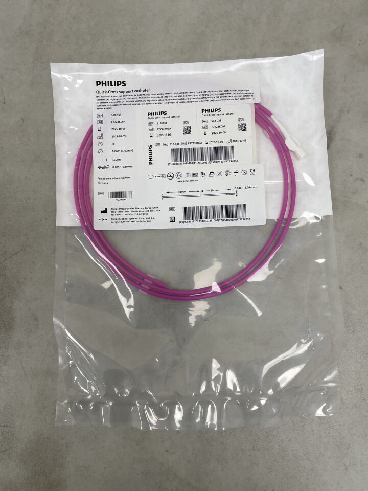 518-038 - PHILIPS - Quick-Cross Support Catheter, 150cm working length, 1.6mm OD, 1.04mm Tip Profile, (EA) - ( Expiry Date: 2026-02-28 )