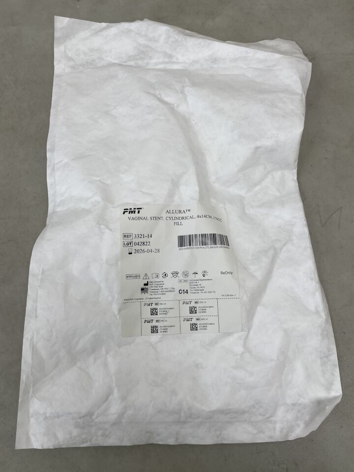 3321-14 - PMT - vaginal stent, cylindrical, 4x14cm, 170cc fill, (EA) - ( Expiry Date: 2025-10-03 )