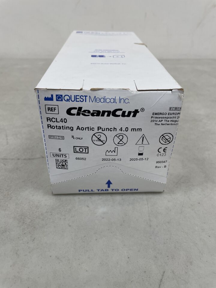 RCL40 - QUEST MEDICAL - Clean Cut Rotating Aortic Punch 4.0mm, (BX/6) - ( Expiry Date: 2025-09-01 )